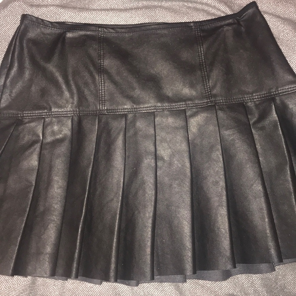 Faux leather skirt